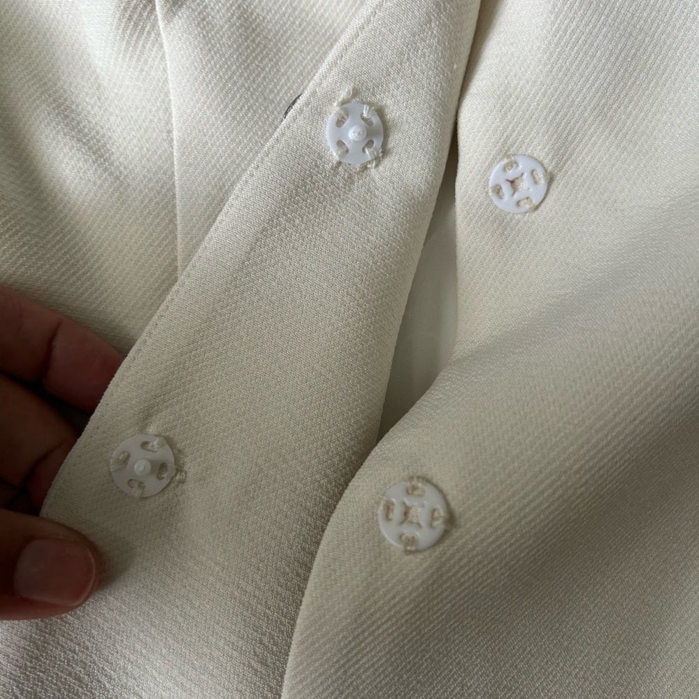 COCOBEBE size S Cream Vest with Silver Buttons New - Picture 7 of 8